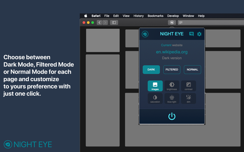 Dark Mode for Safari: NightEye screenshot 2