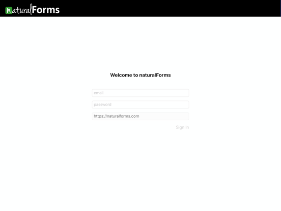naturalForms iPad screenshot