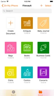firevault - personal database iphone screenshot 1