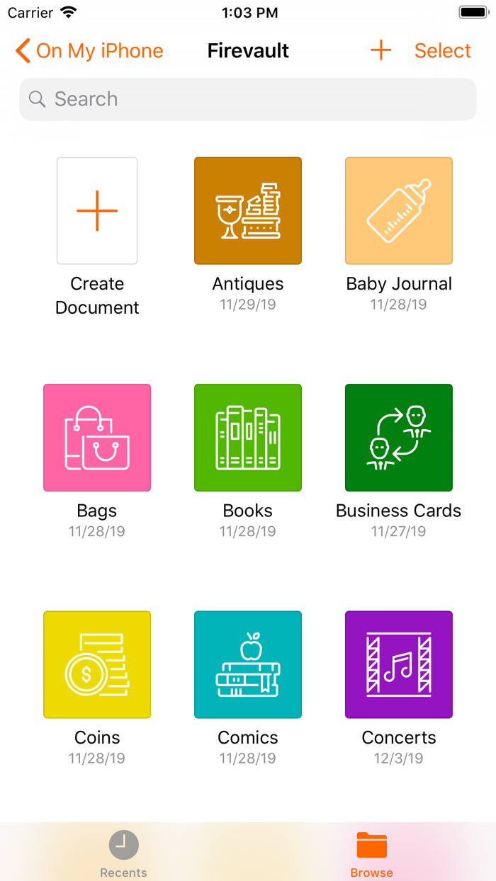 Firevault - Personal database