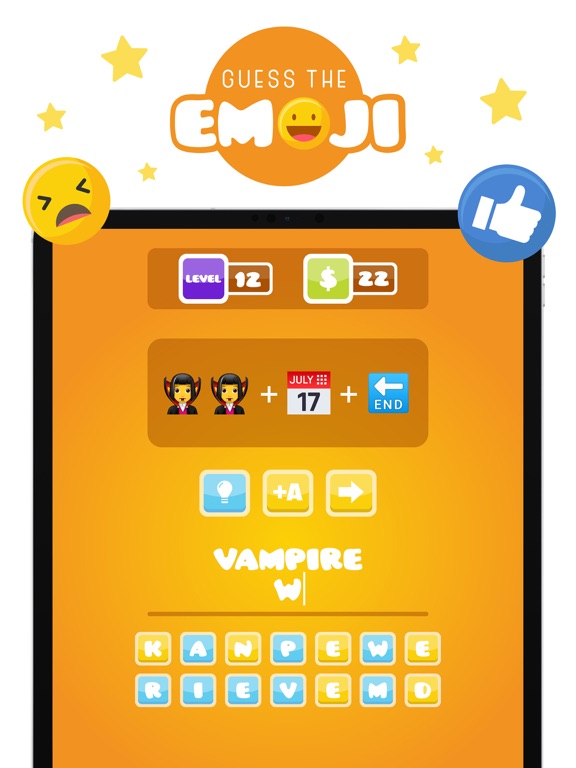 Guess The Emoji Challenge Quiz iPad screenshot