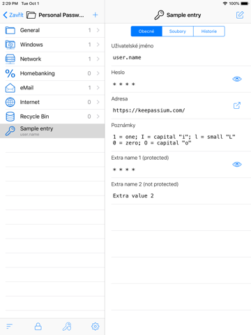 KeePassium Password Manager - náhled