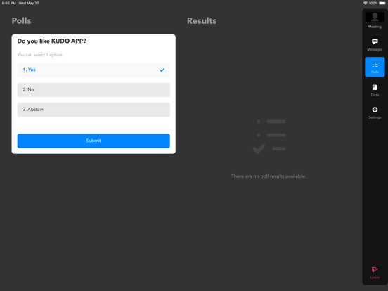 KUDO Live iPad screenshot 8 - Business app