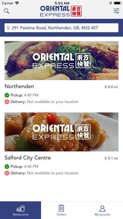 Oriental Express App