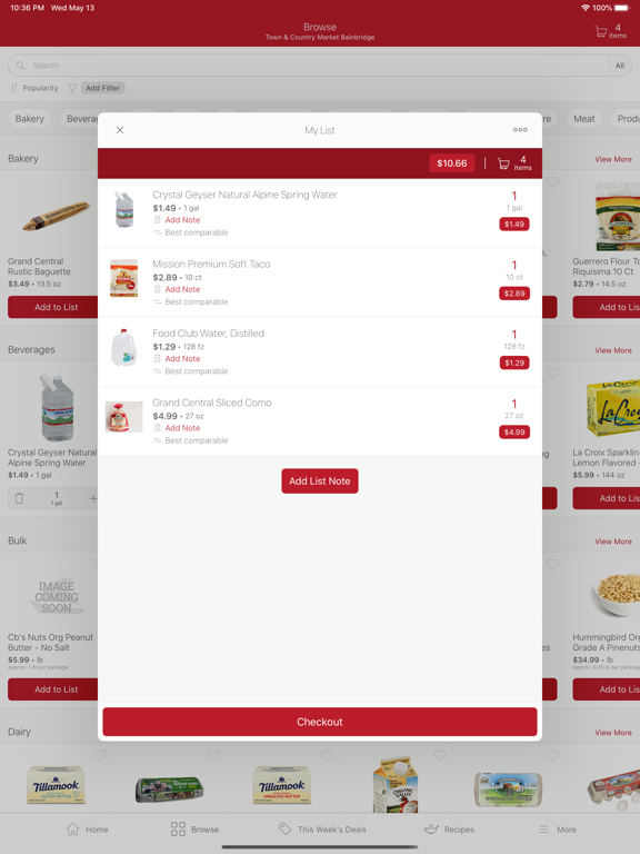 Town and Country Markets iPad screenshot 2 - Lifestyle app