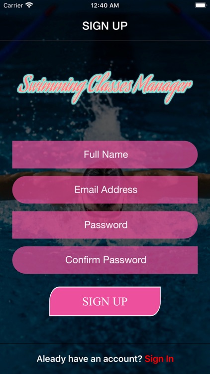 Swimming Classes Manager