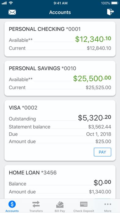 Provident Bank Screenshot