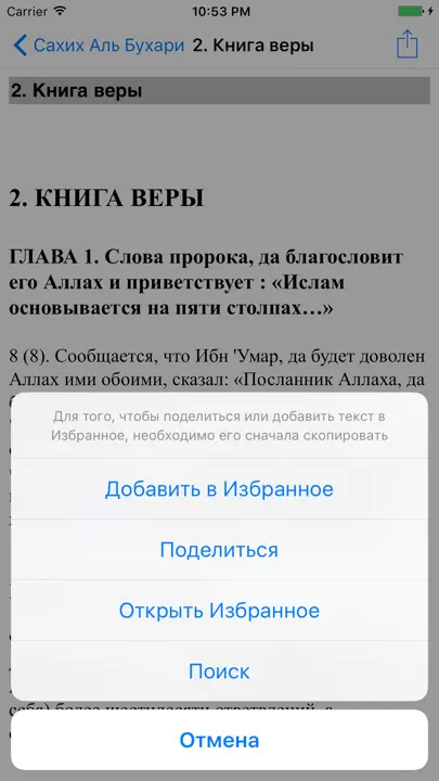 Сахих Аль-Бухари iPhone Ekran Görüntüsü 3