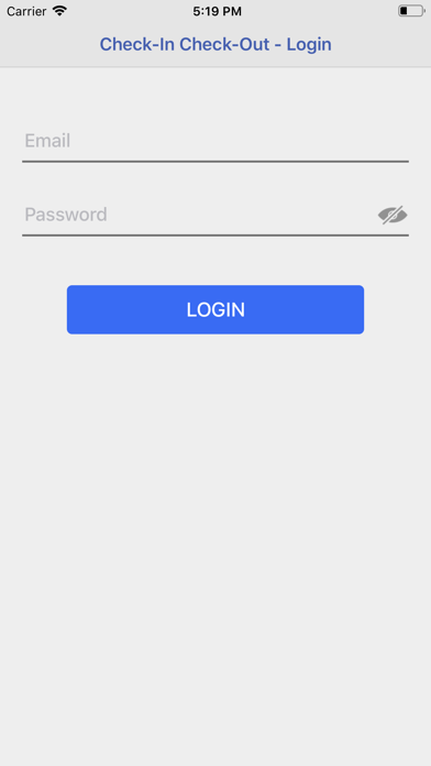 Check-In Check-Out Screenshot