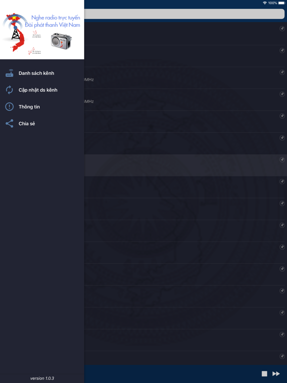 FM Radio Vietnam Online iPad screenshot 1 - Entertainment app