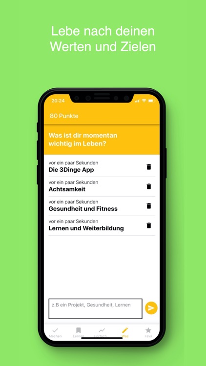 3 Dinge - Wertebasiert leben