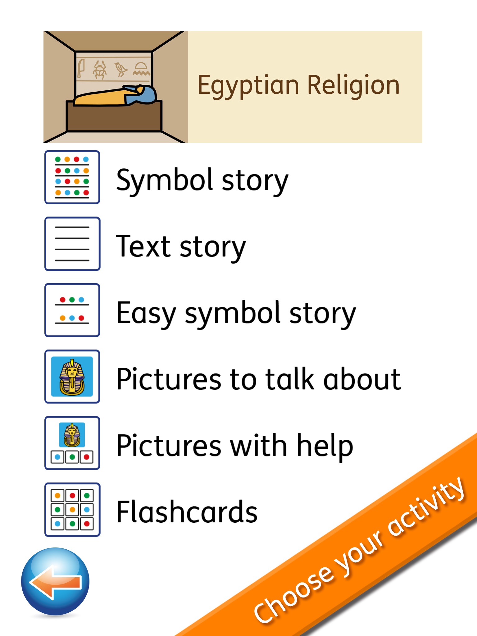 Widgit Discover: Egyptians screenshot 2