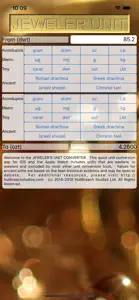 Jeweler's Unit Converter Lite screenshot #1 for iPhone