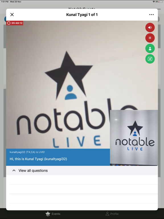 NotableLive iPad screenshot 7 - Entertainment app