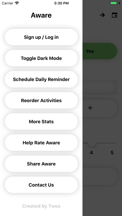 Aware - Daily Activity Tracker Screenshot