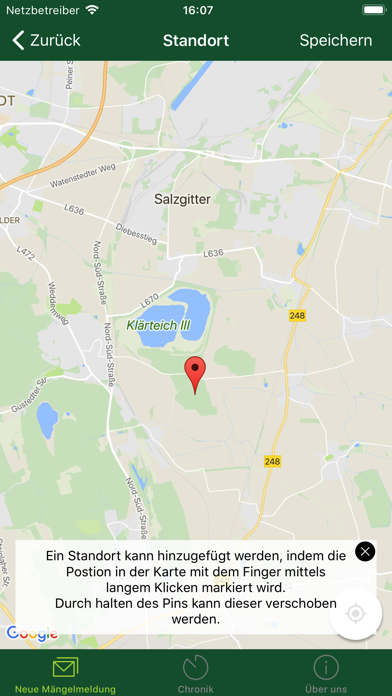 Melde-App Stadt Salzgitter Screenshot