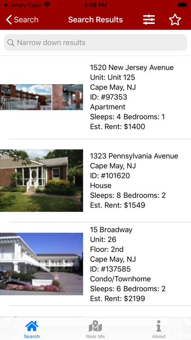 Dellas Agency Vacation Rentals Screenshot