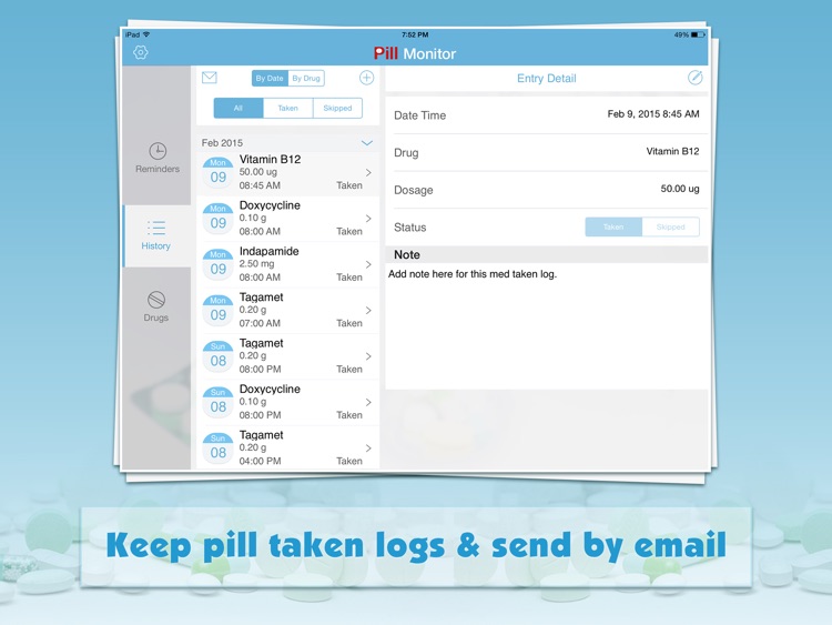 Pill Monitor for iPad