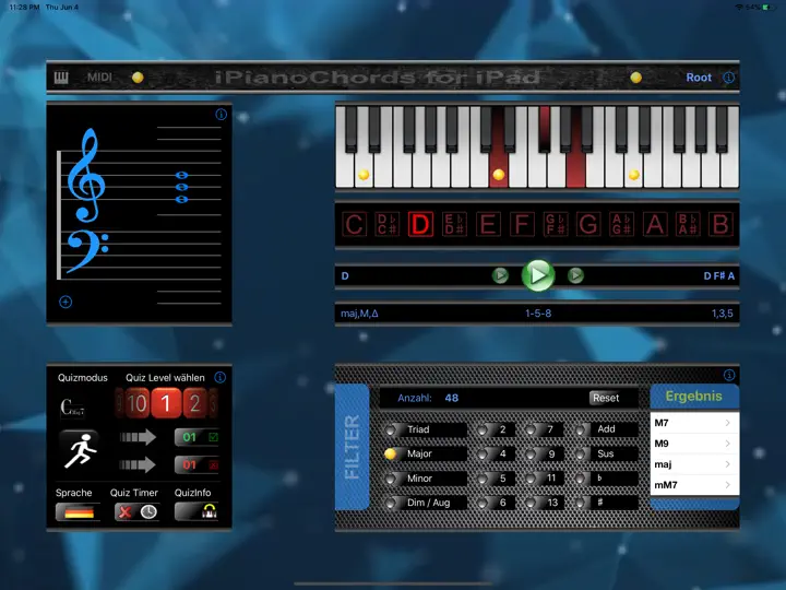 Screenshot von IPiano Chords HD auf dem iPhone 2