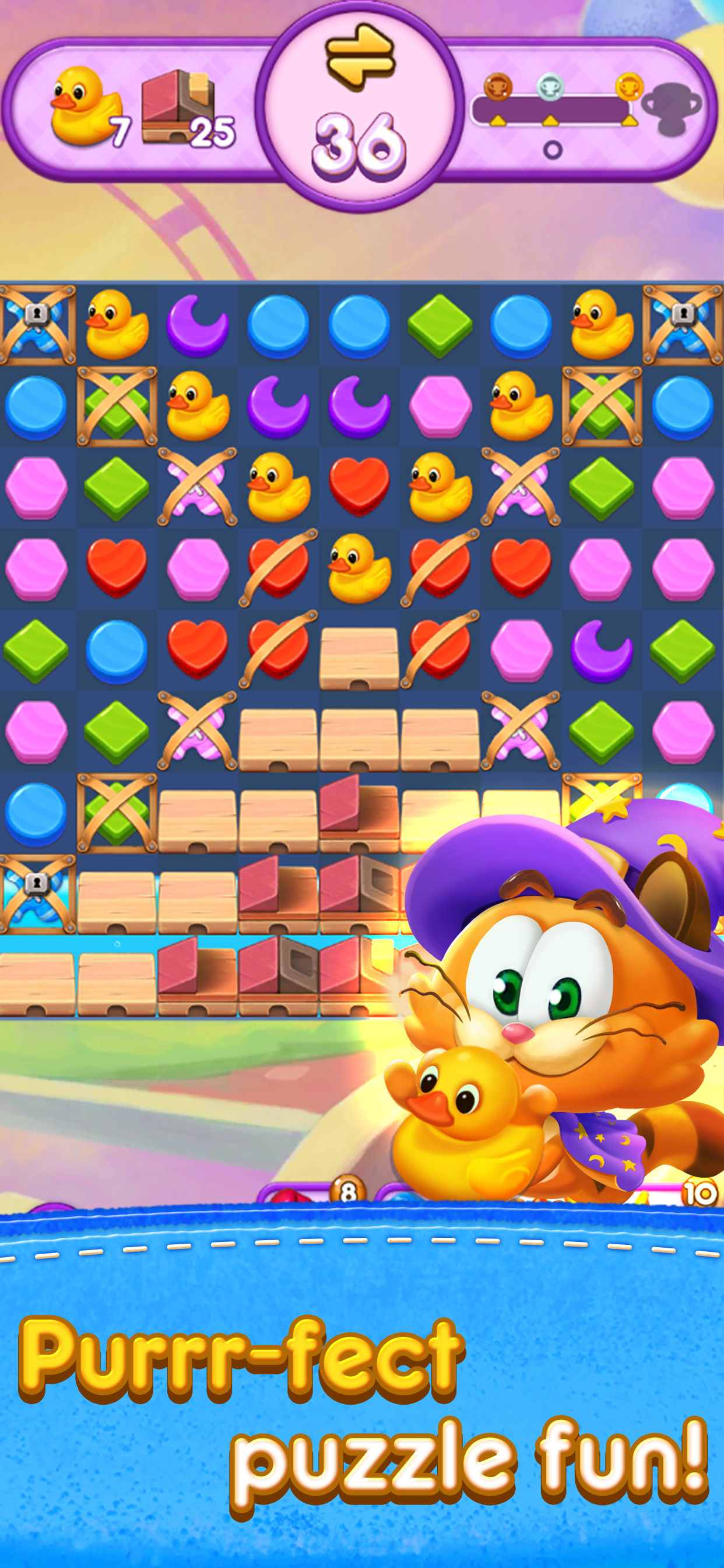 Magic Cat Match: Swipe & Blast