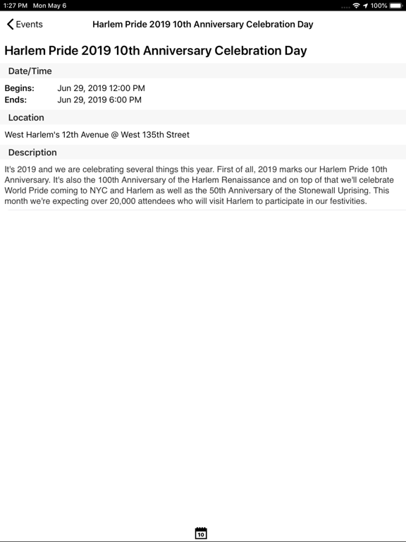 Harlem Pride iPad screenshot