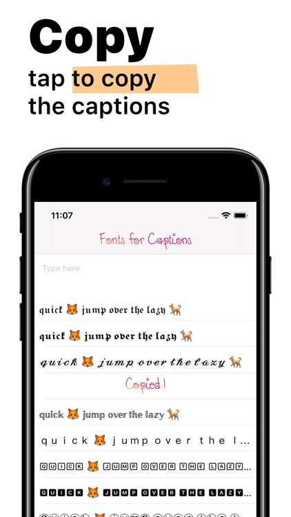 Fonts for Captions
