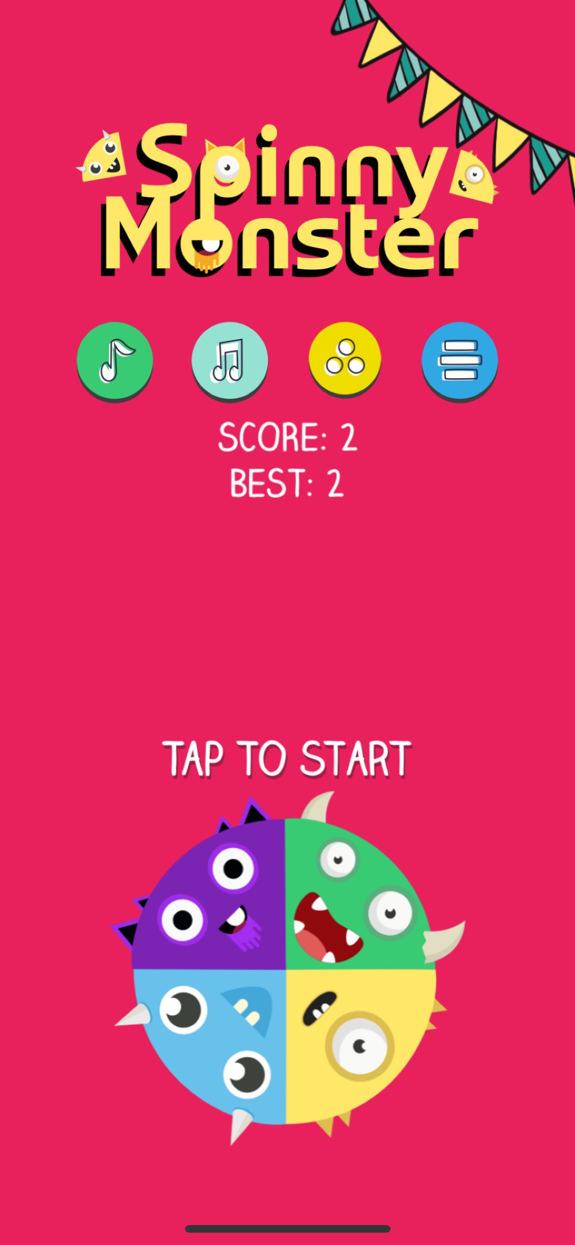 Screenshot do app Spinny Monster