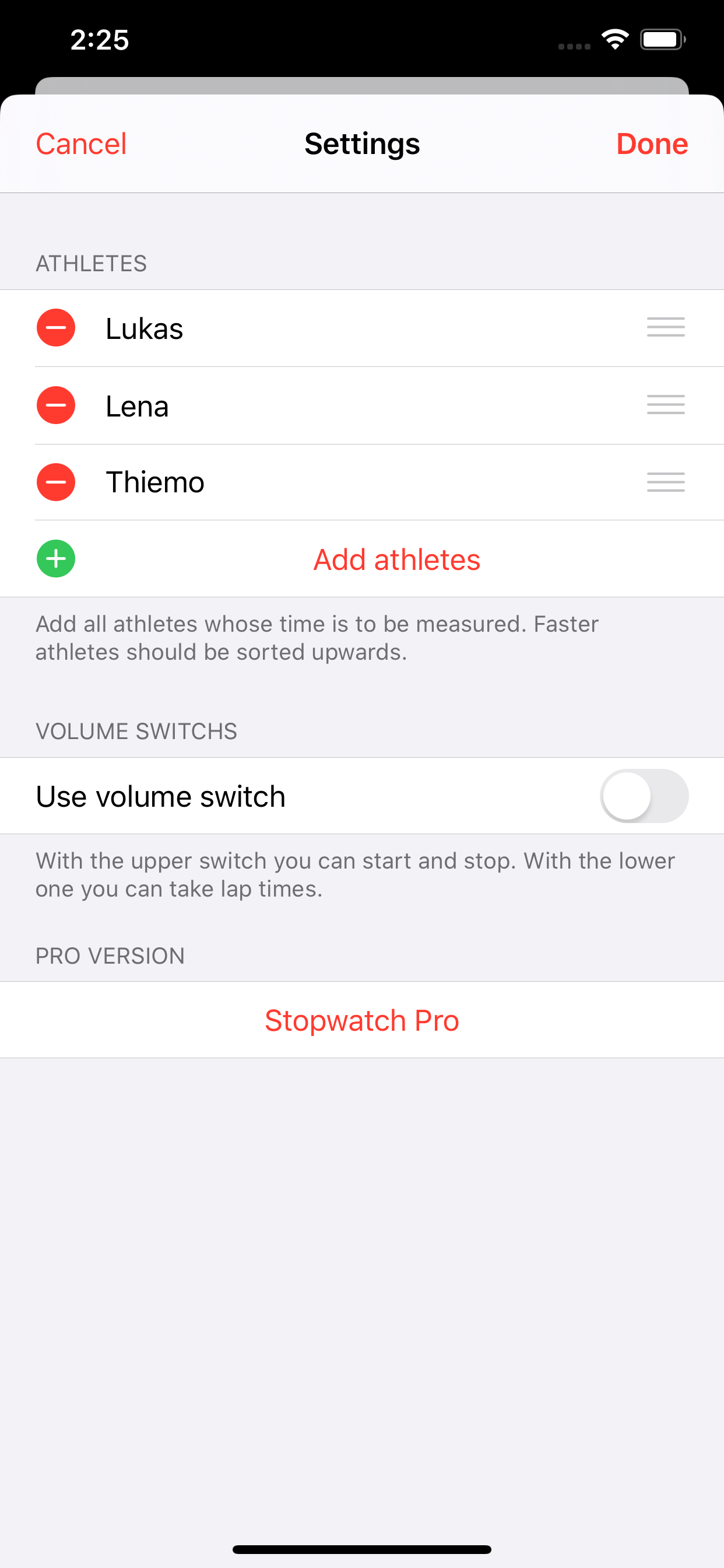Stopwatch for coaches screenshot 3