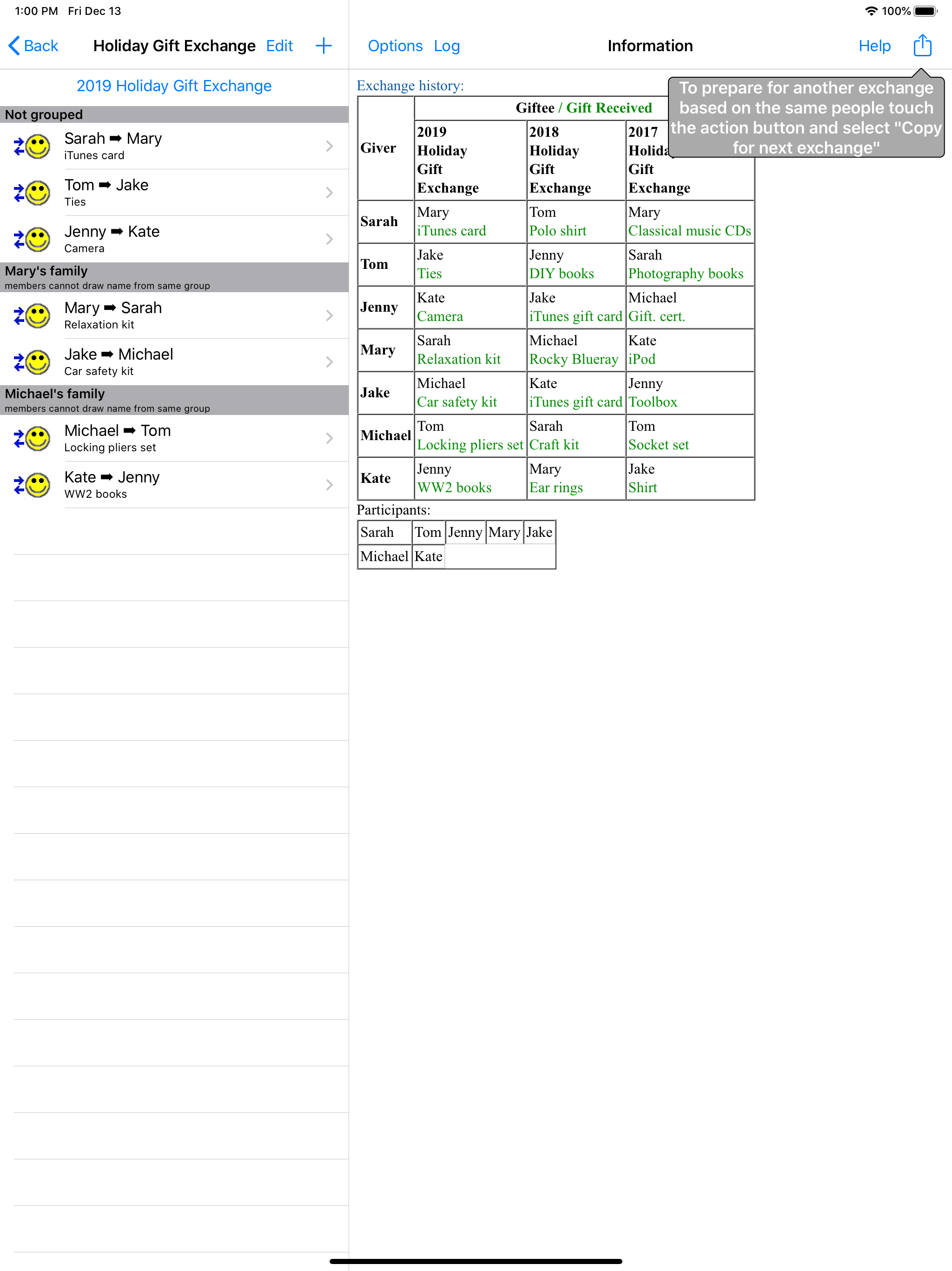 Gift Exchange Lite screenshot 8