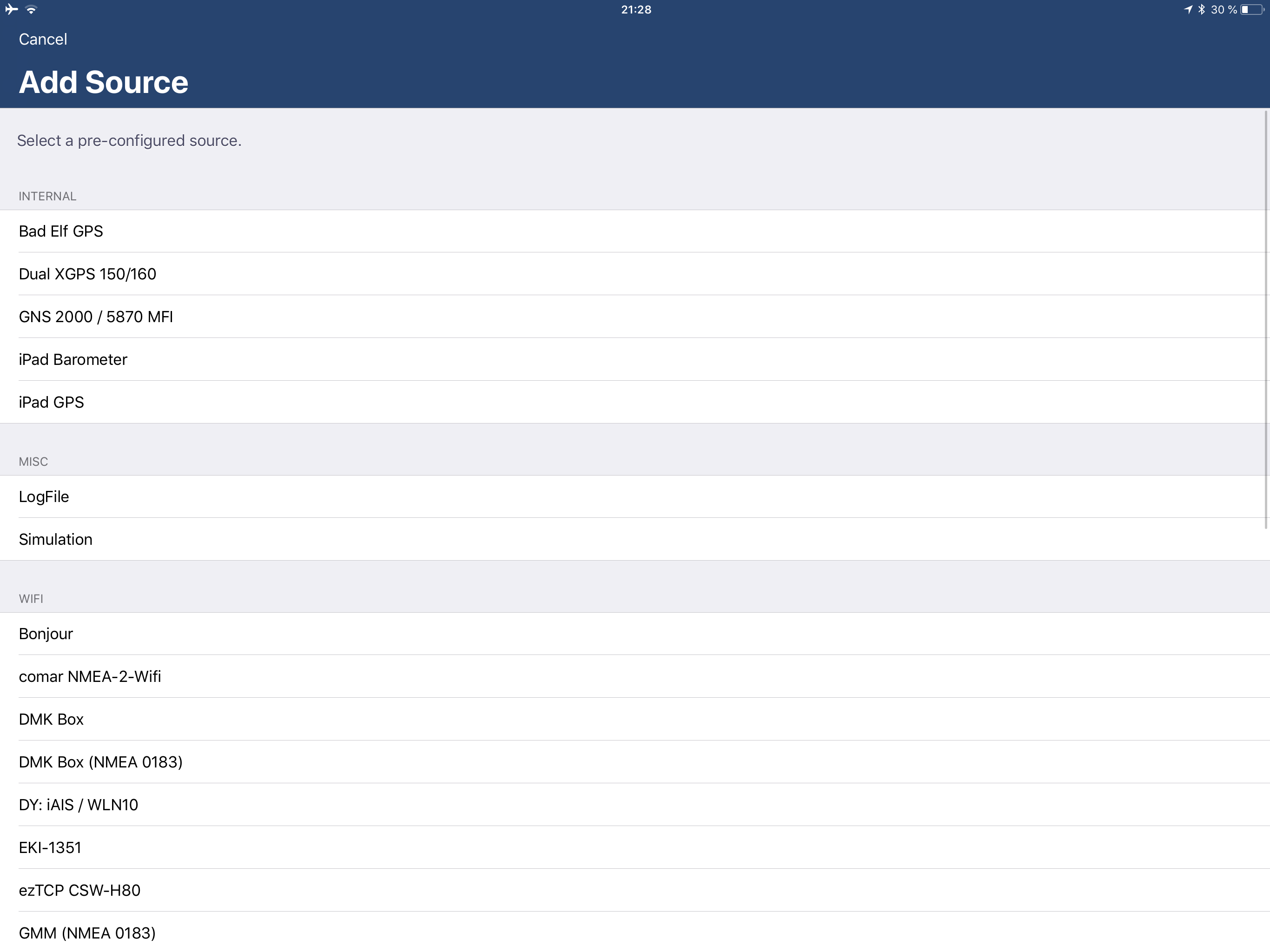 LogbookNMEA connect