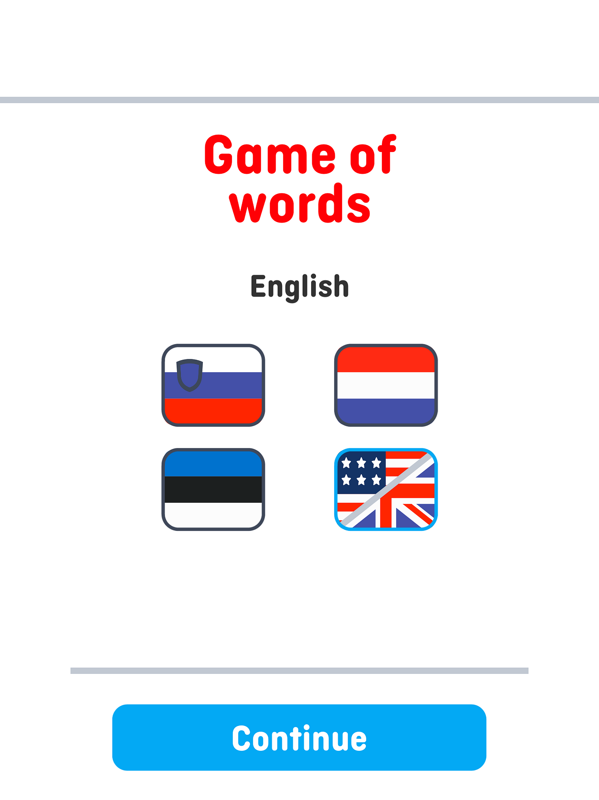 Game of words
