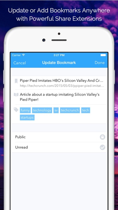 Pushpin for Pinboard: The Best Bookmark Manager for Your iPhone screenshot 2