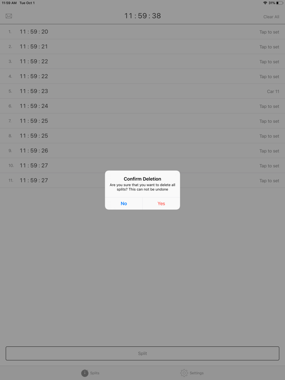 Checkpoint Clock iPad screenshot 4 - Sports app