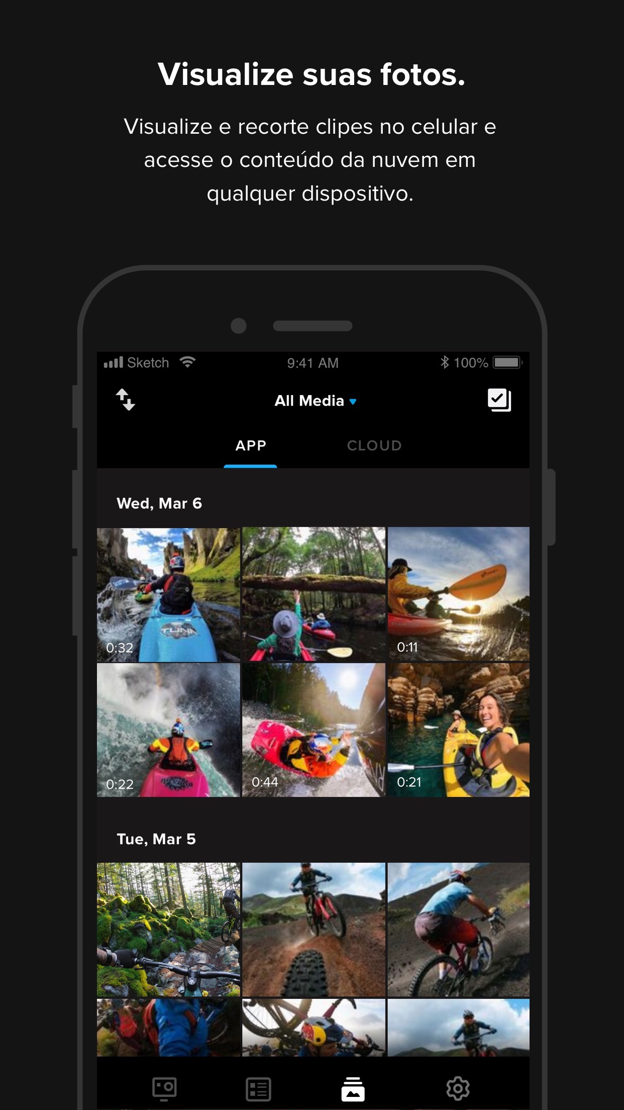 Screenshot do app GoPro