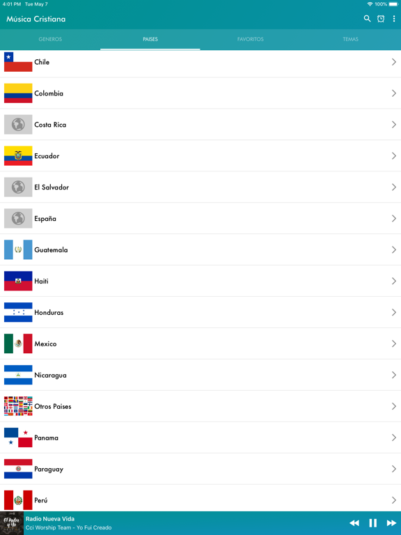 Musica Cristiana Radio iPad screenshot 4 - Music app