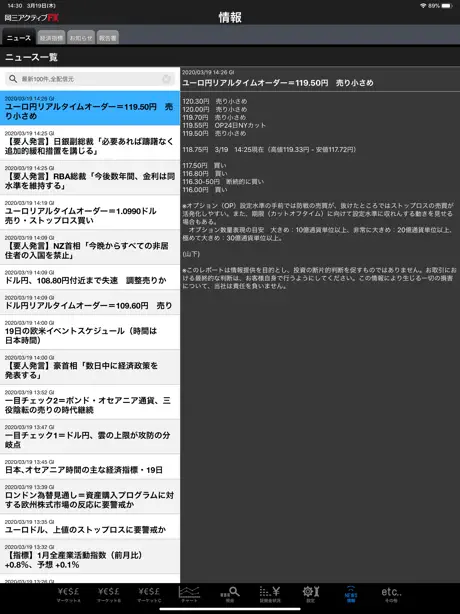 [店頭FX]岡三アクティブFX for iPad