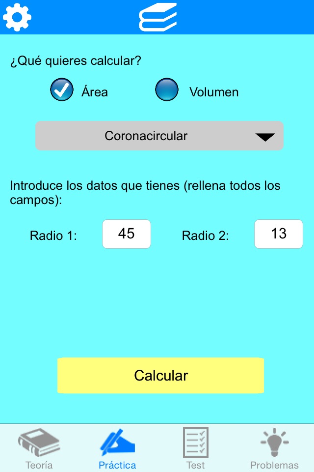 Áreas y volúmenes screenshot 2