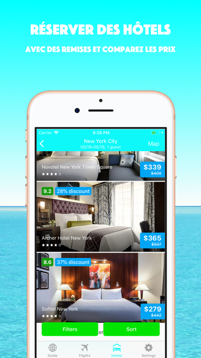 Screenshot #3 pour iGoTrip－Vols pas chers, Hôtels