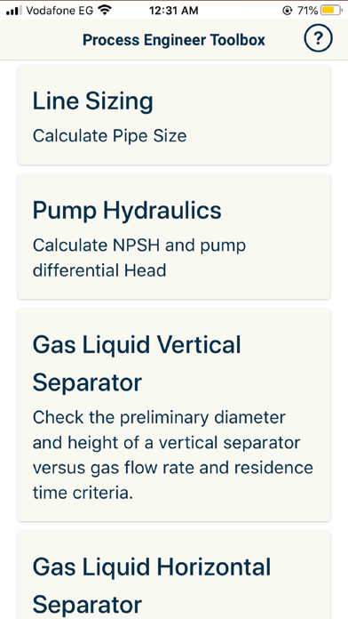 Screenshot #1 pour Process Engineer Toolbox