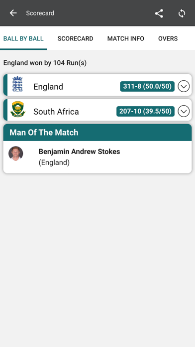 Cricket World Cup - Cricclubs screenshot 2