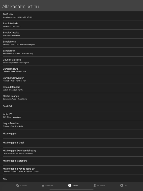 Svensk radio app iPad screenshot 6 - Music app