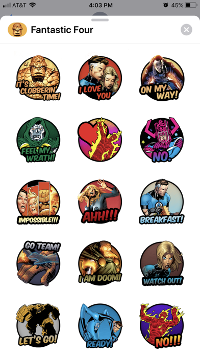 Fantastic Four Stickersのおすすめ画像1