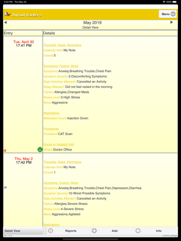 Screenshot #4 pour Thyroid Tracker 2