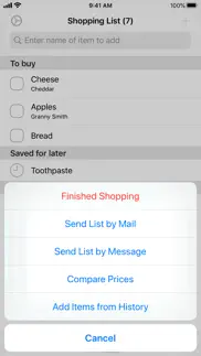 How to cancel & delete easy shopping list 1