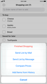 Easy Shopping List screenshot