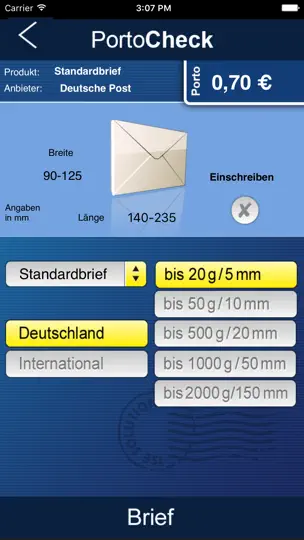 Screenshot von PortoCheck auf dem iPhone 2