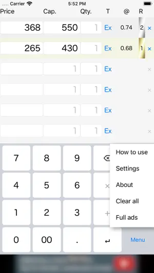 Unit price comp calc 6 screenshot 1