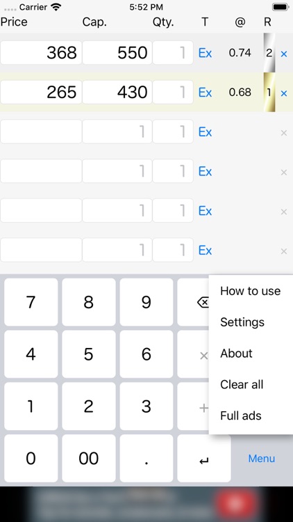 Unit price comp calc 6