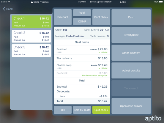 Screenshot #6 pour Aptito Restaurant & Retail POS