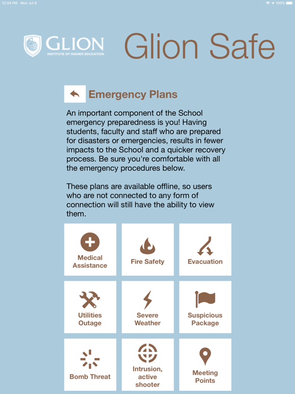 Glion Safe iPad screenshot 9 - Education app